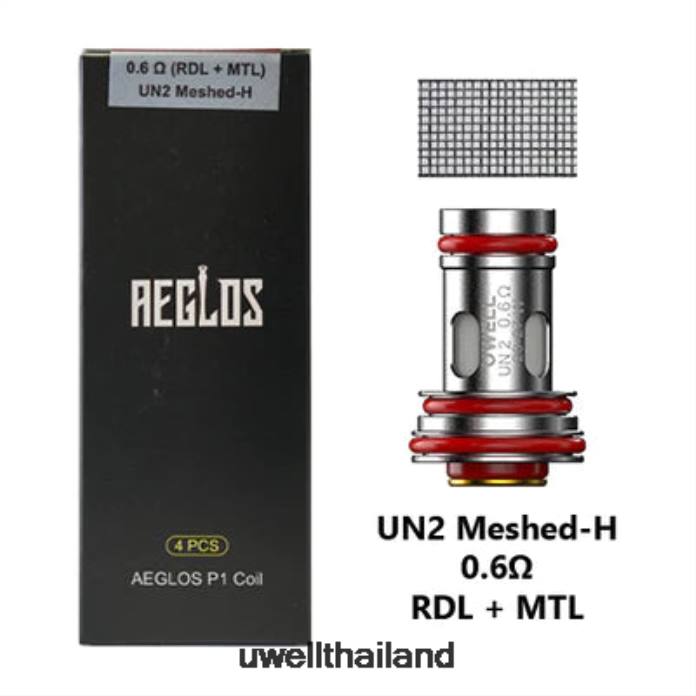 UWELL AEGLOS คอยล์ | 4 แพ็ค VPTB271 p1 un2 mesh-h 0.2ohm - UWELL Vape Kit