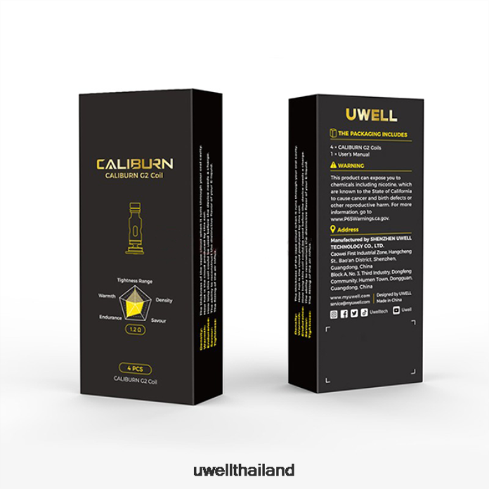 UWELL CALIBURN G2 คอยล์ | 4 แพ็ค VPTB2 un2 meshed-h 1.2 โอห์ม - UWELL Vape Flavours