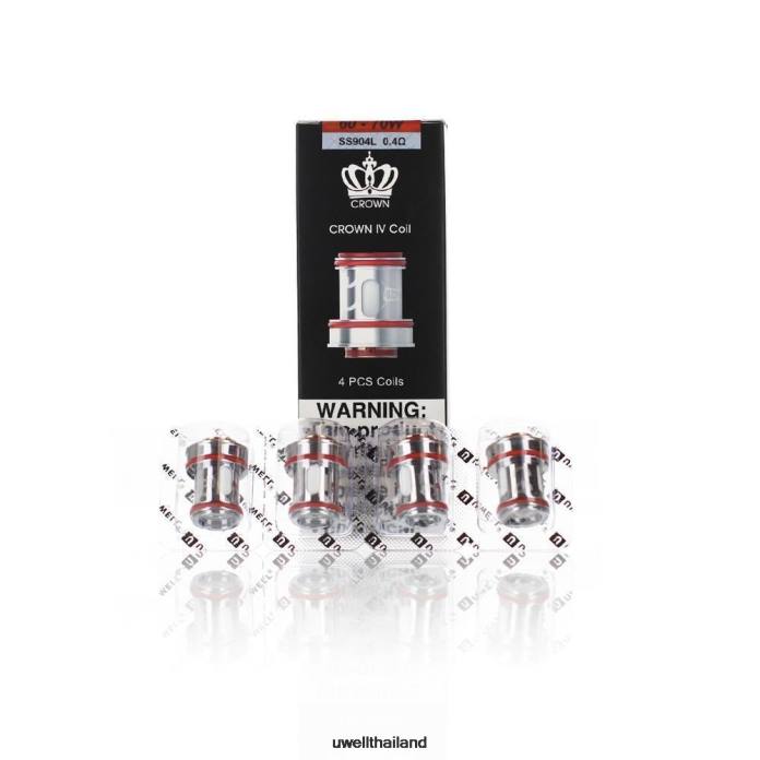 UWELL CROWN 4 เปลี่ยนคอยล์ (4 แพ็ก) VPTB184 un2 ดูอัลเมช 0.23 โอห์ม - UWELL Disposable Vape